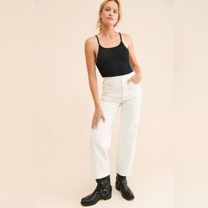 Madewell: The Perfect Vintage Wide-Leg Crop Jean - White